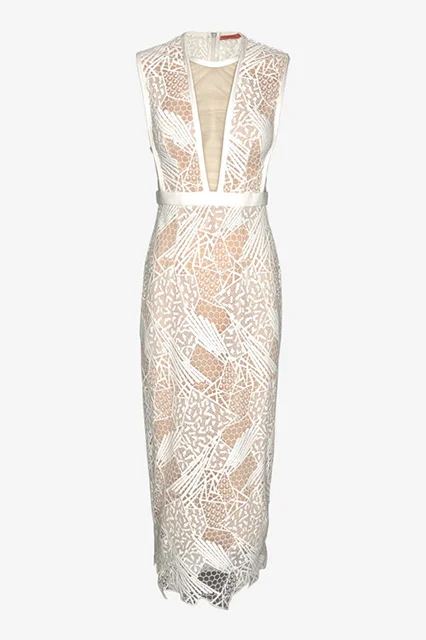 plus size lace peplum dress Plus Size Champagne Lace Floral Embroidered High-Low Peplum Knee Dress –  phoehua main image 0