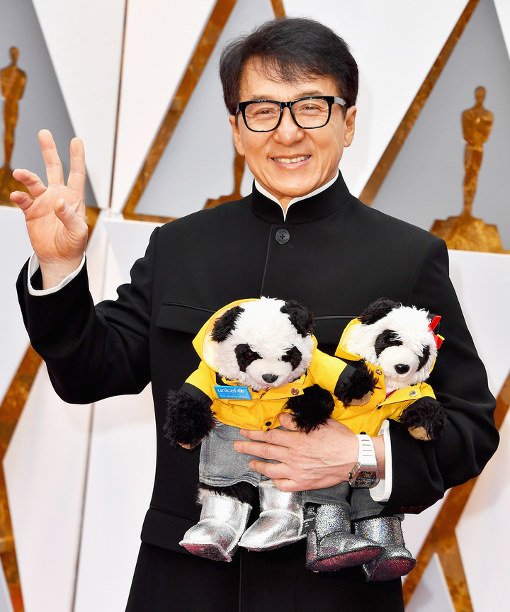 Jackie Chan Pandas Oscars Red Carpet Governors Award