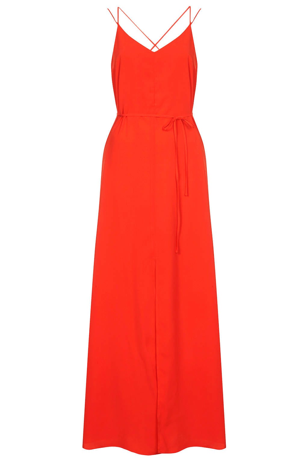 Topshop + Strappy Cross Back Maxi Dress