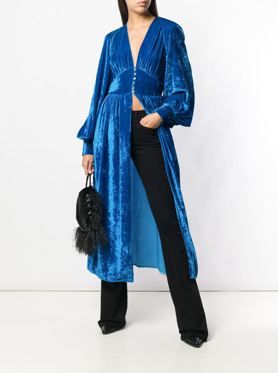 attico blue velvet dress Velvet Temptation Dress main image 1