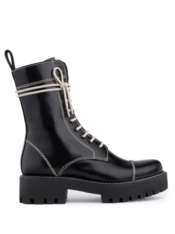 VIP【関税送料無料】希少 3JUIN BLACK LEATHER ALEXA BOOTS Patent leather boots Alexa Chung Black size 37 EU in Patent