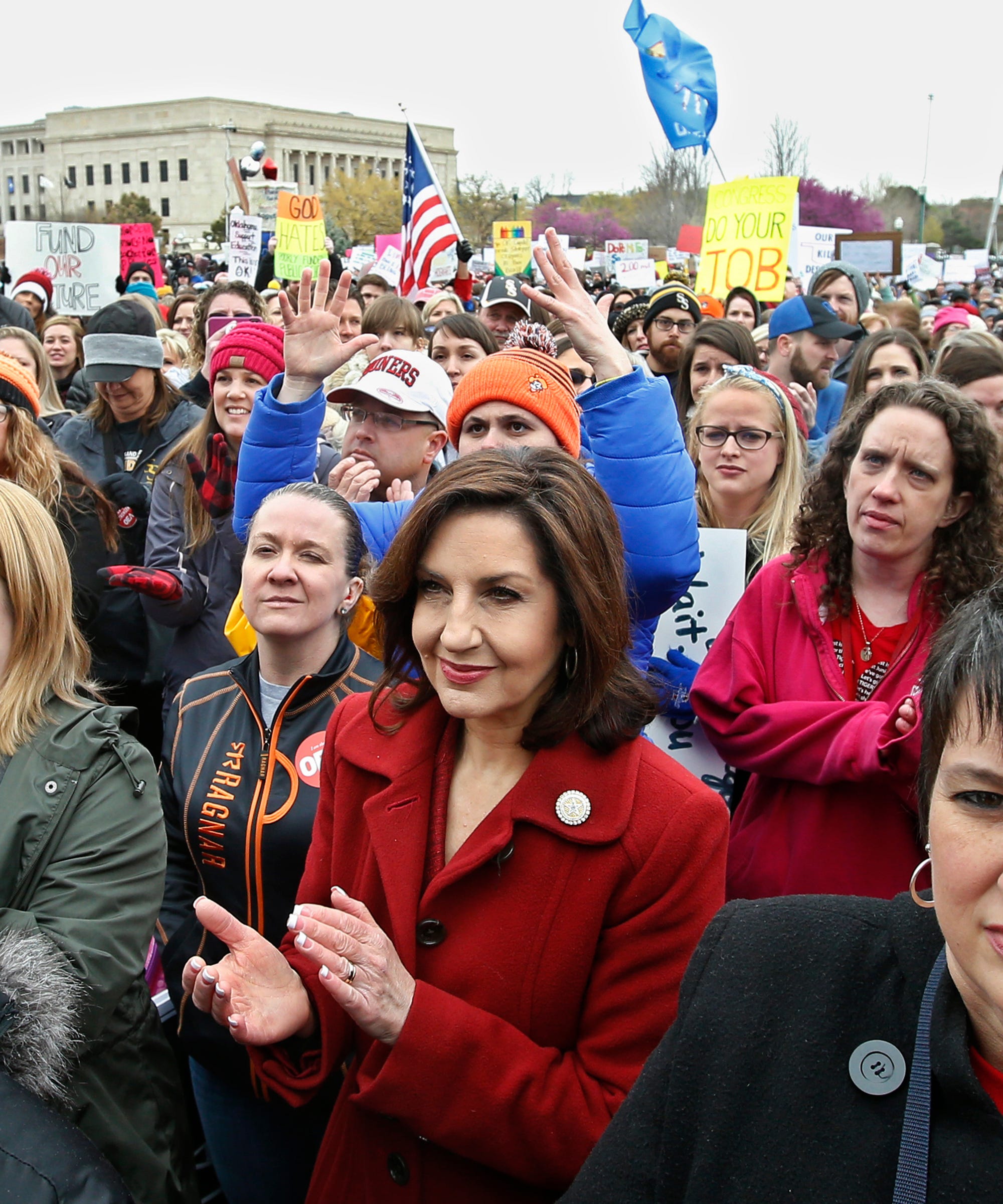 Teachers In Oklahoma Strike For Higher Salaries