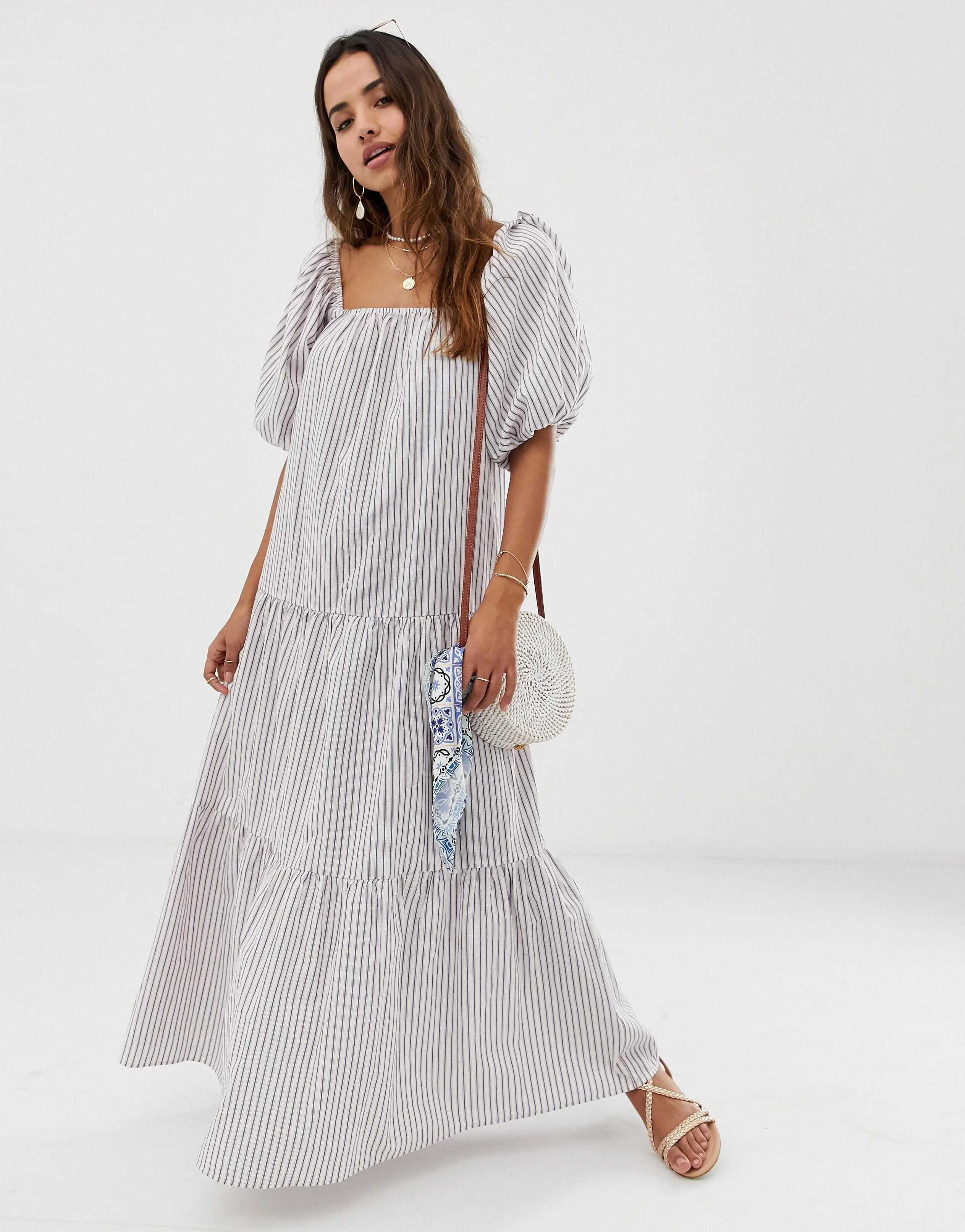 ASOS DESIGN + Tiered Maxi Dress