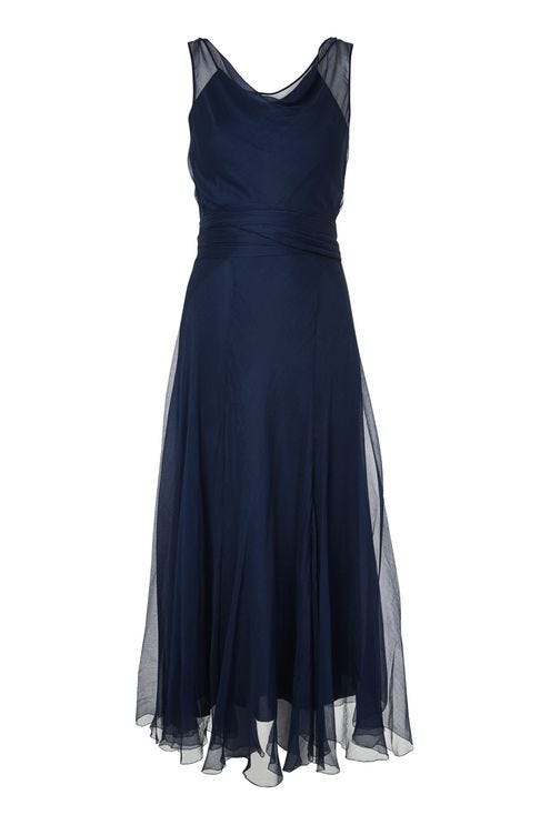 champagne color bridesmaid dress Simple V Neck Dark Champagne Chiffon Long Prom Dress, Bridesmaid Dress US 2 / Dark Champagne main image 0
