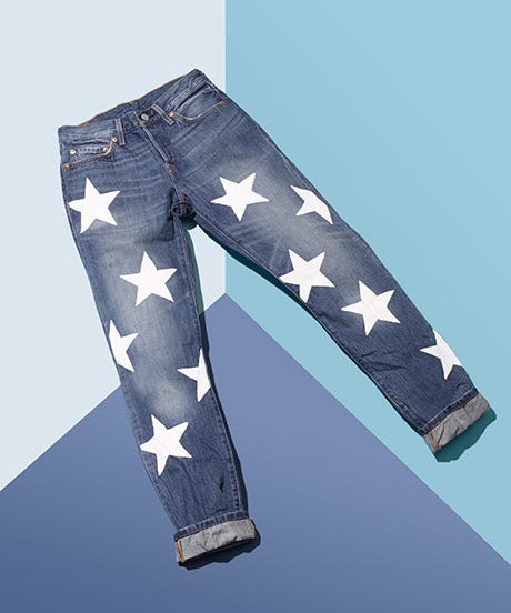 Easy Denim Stencil DIY