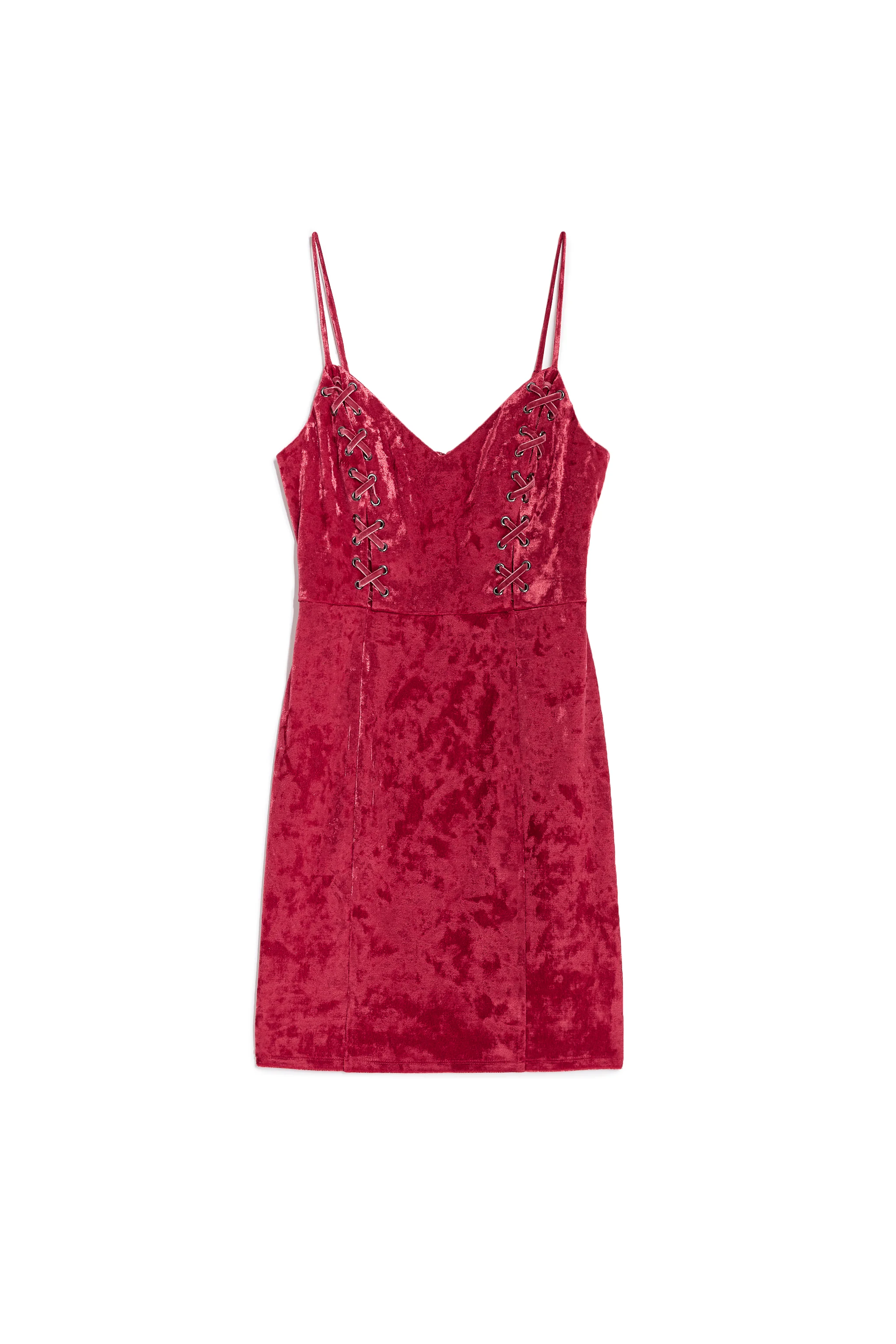 open lace back dress Ila Velvet Mini Dress main image 1