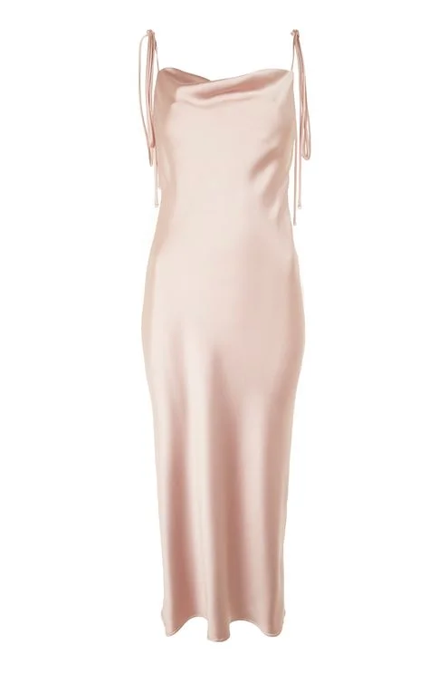 topshop satin dress pink Topshop Strappy Satin Mini Dress In Pink
