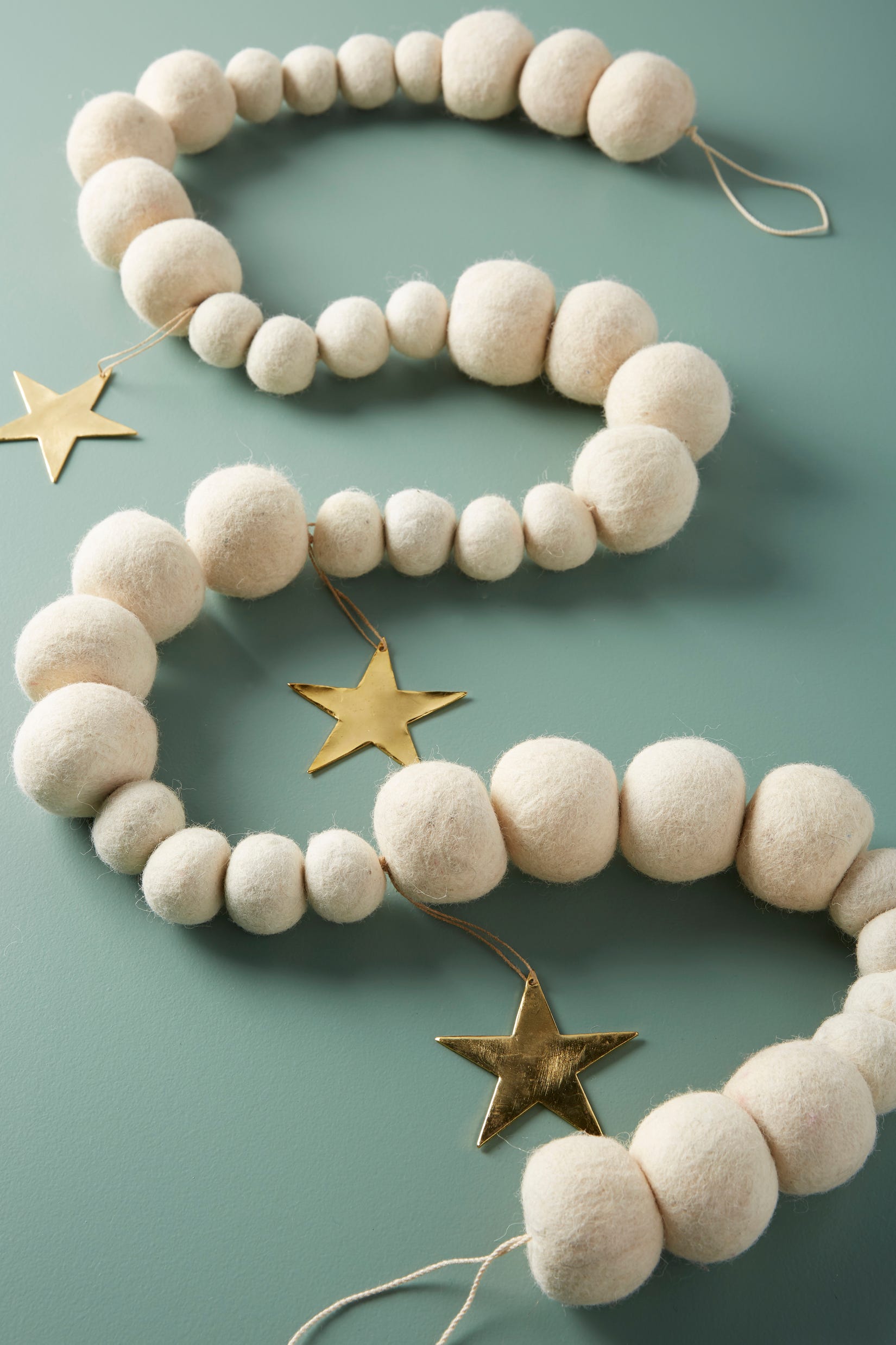 Anthropologie + White Felted Garland