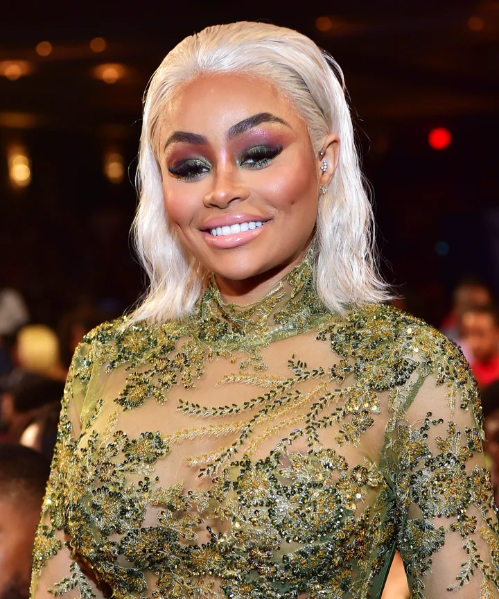 blac chyna gold dress American Model Blac Chyna Arrives Bet Editorial Stock Photo - Stock Image