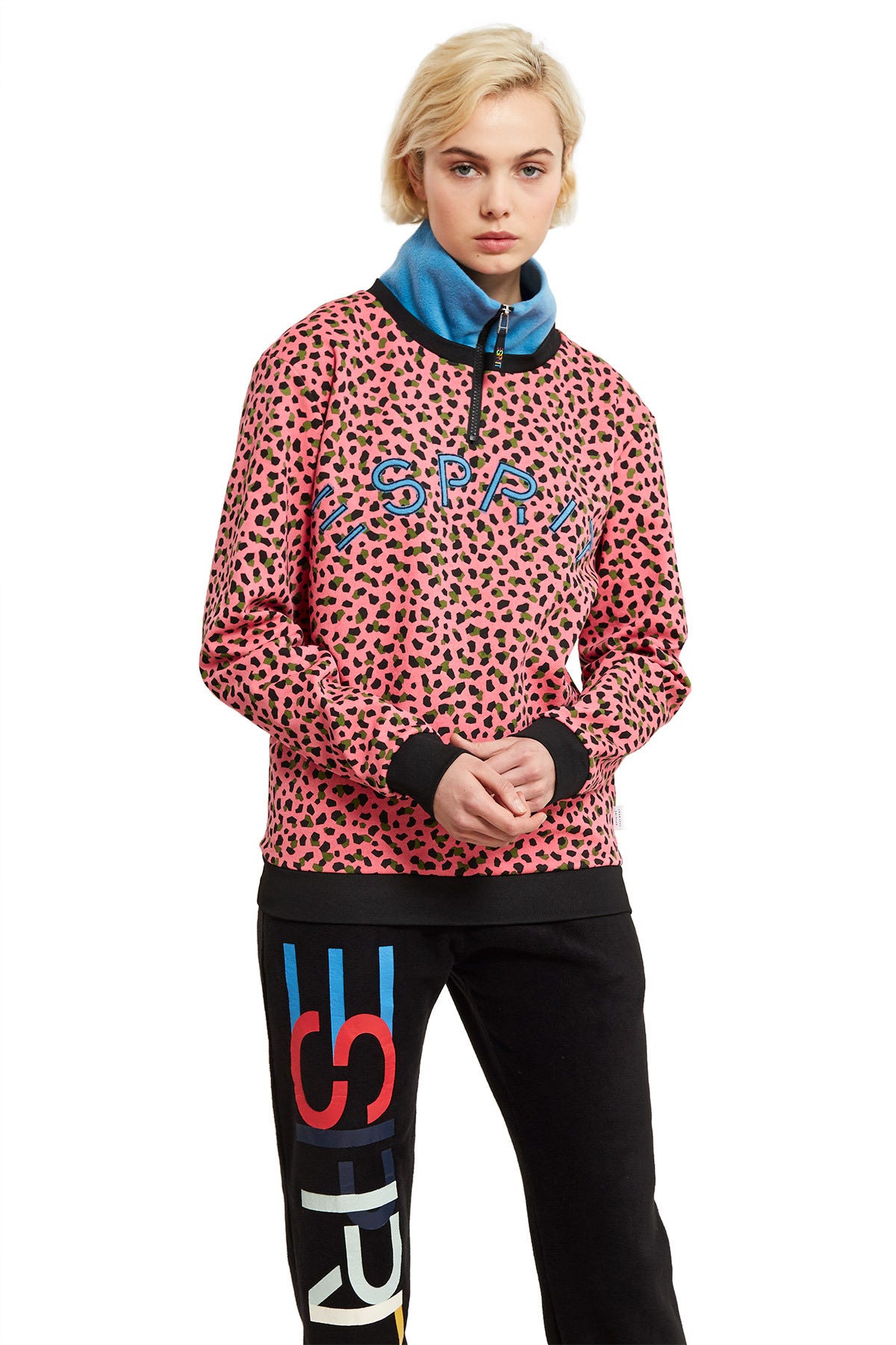 Esprit + Funnel Neck Pullover Sweatshirt