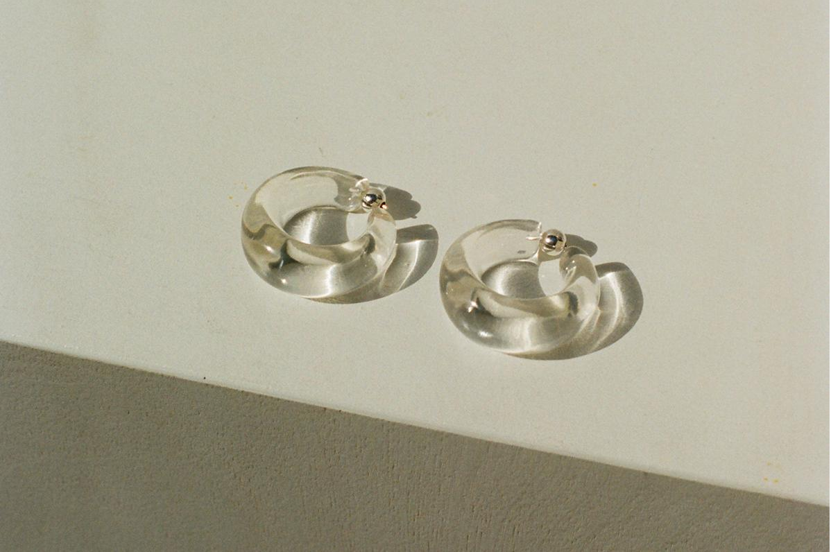 Clear Lucite Plastic Hoop Earrings For Summer 2018