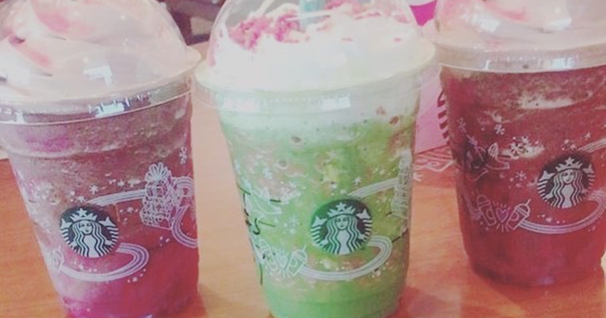 Starbucks Candied Pistachio, Christmas Raspberry Mocha