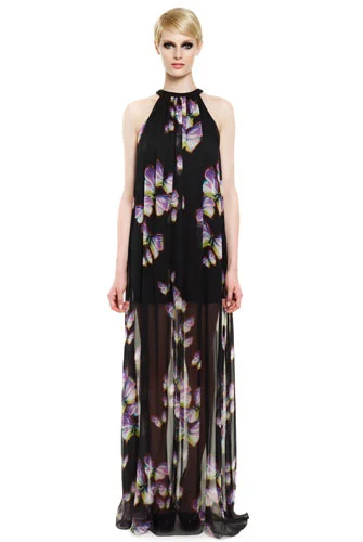 Robe De Soirée Longue (maxi) Erin Fetherston Taille 6 - Occasion En Très Bon état, Couleur Bleue