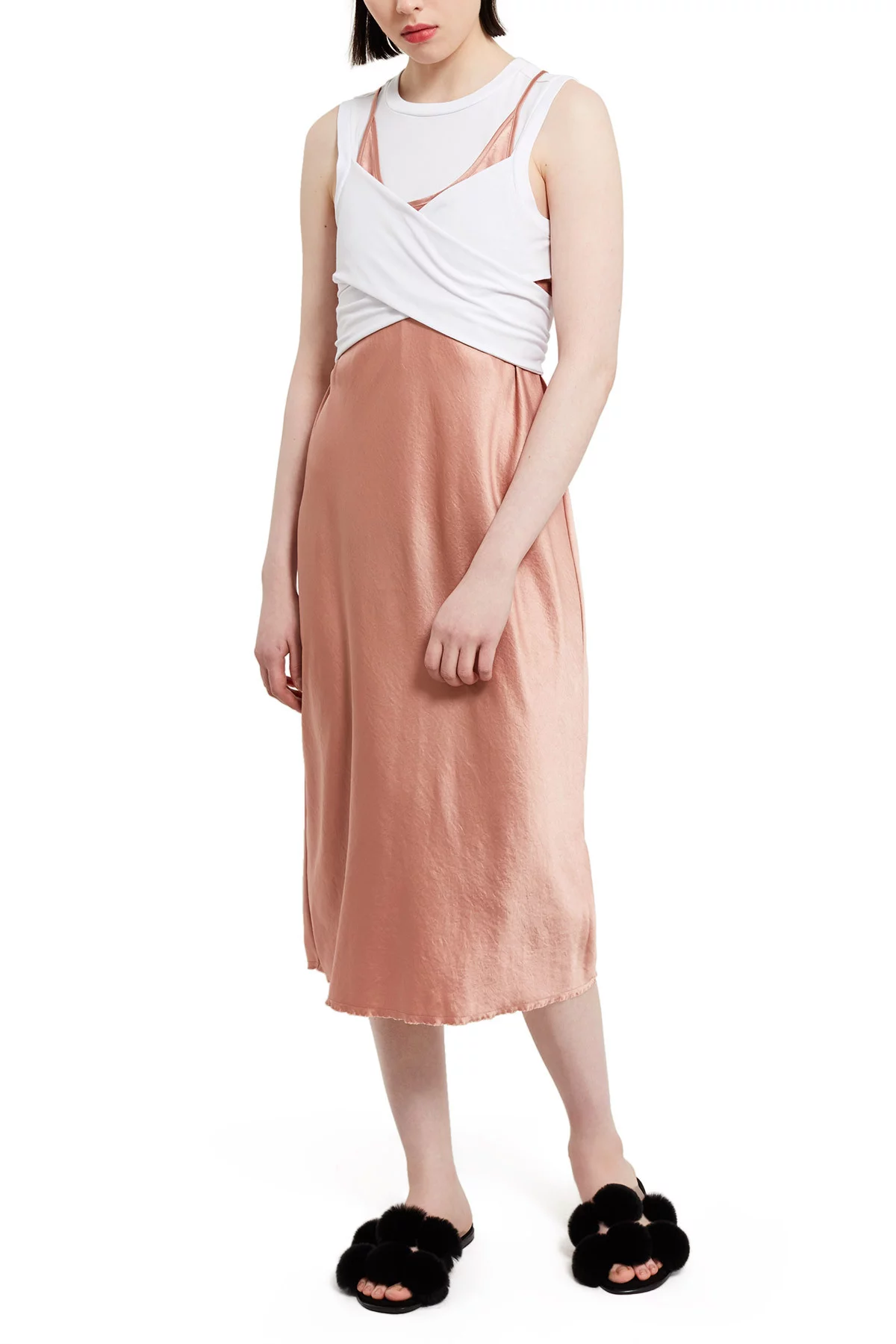 alexander wang pink slip dress Alexander Wang Women's' Embellished Cami Slip Dress in Pink