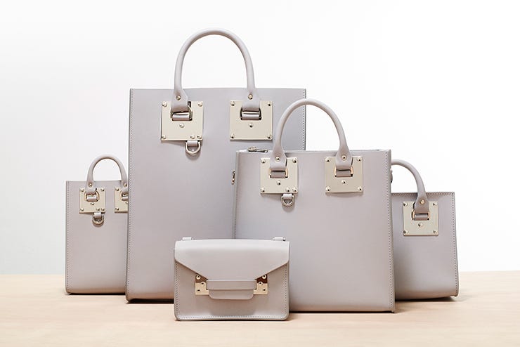 Sophie Hulme Gray Handbag with Gold Hardware Sophie Hulme | Bags | Sophie Hulme Gray Leather  main image 2