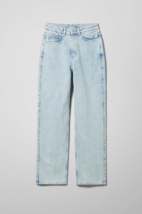 weekday row sky blue jeans
