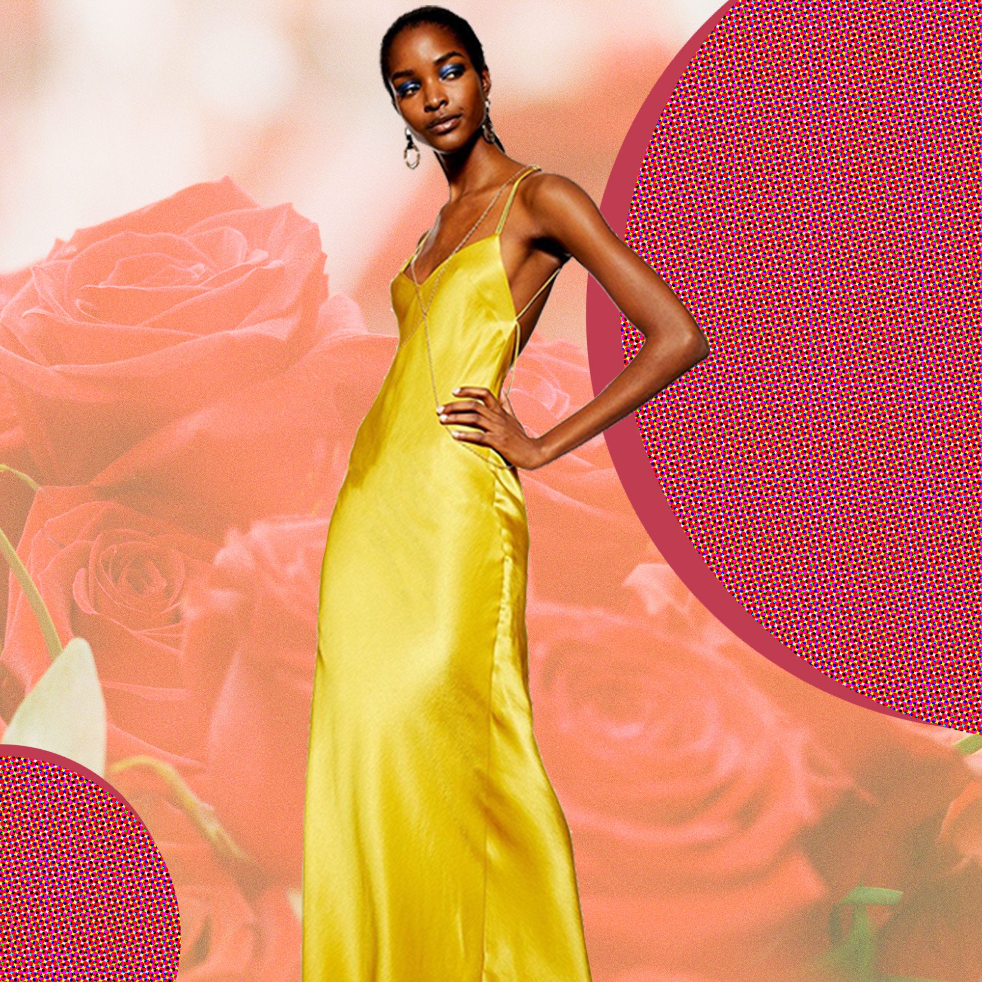 topshop satin chain maxi dress