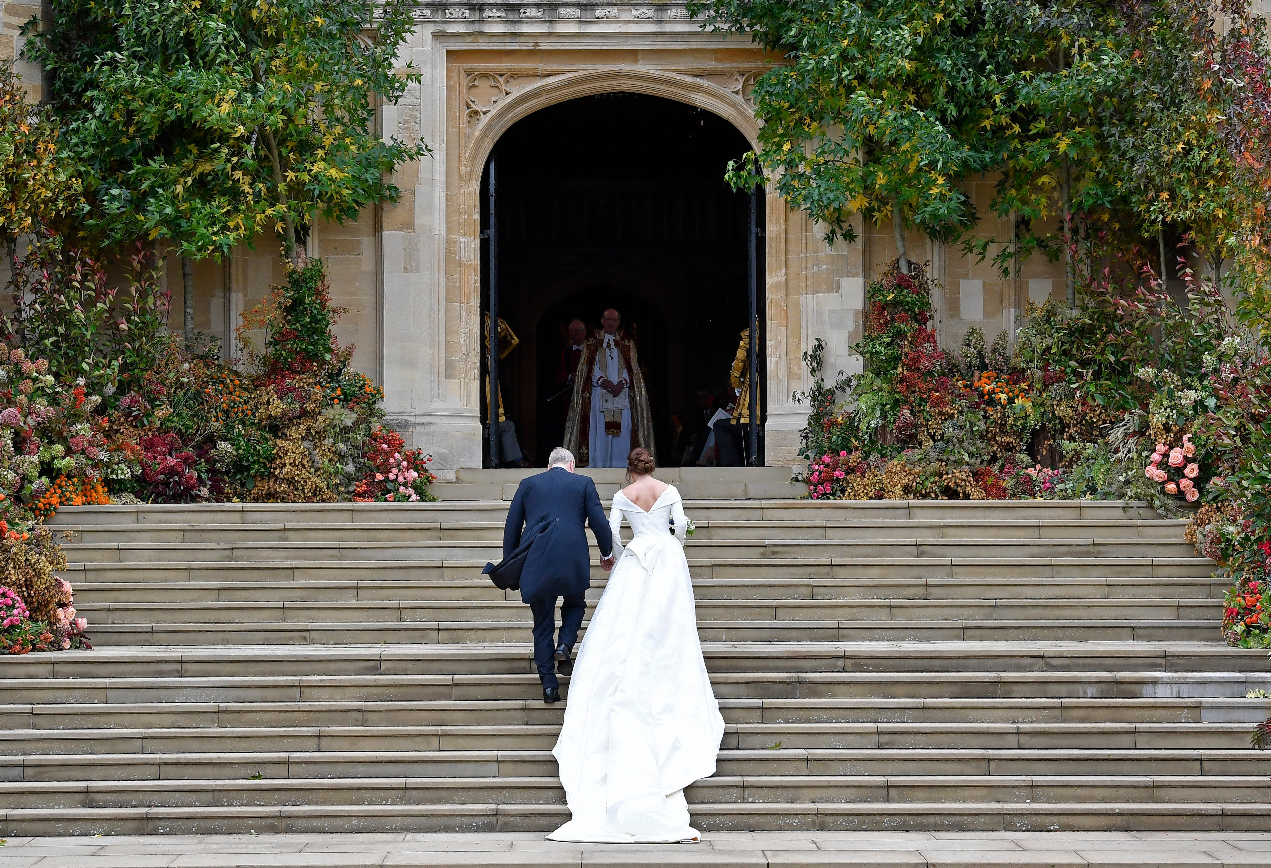 Princess Eugenie Backless Peter Pilotto Wedding Dress Princess Eugenie Backless Peter Pilotto Wedding Dress
