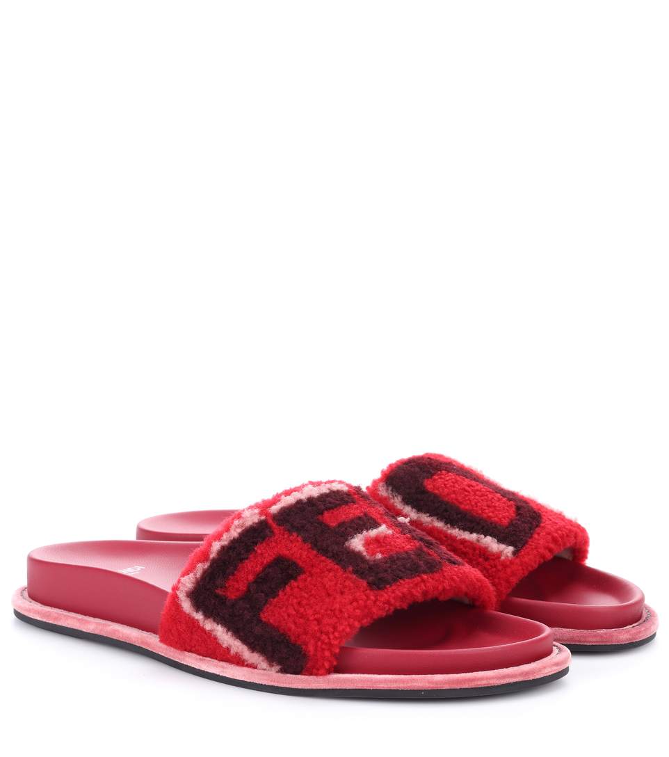 red fendi slides
