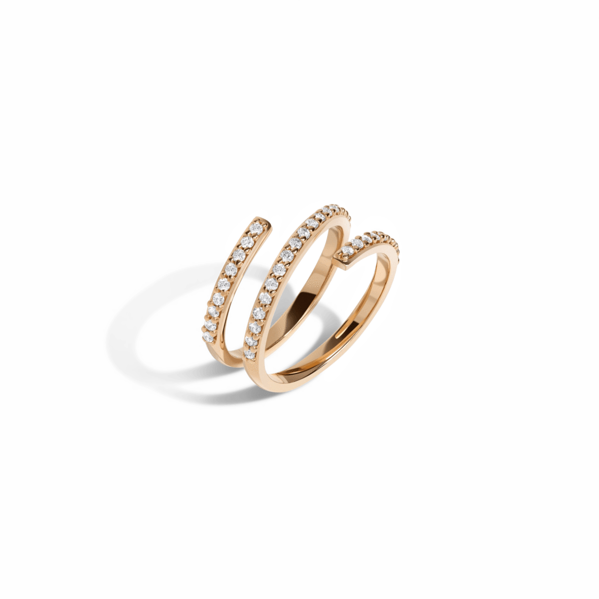 Aurate + Wraparound Ring with White Diamonds