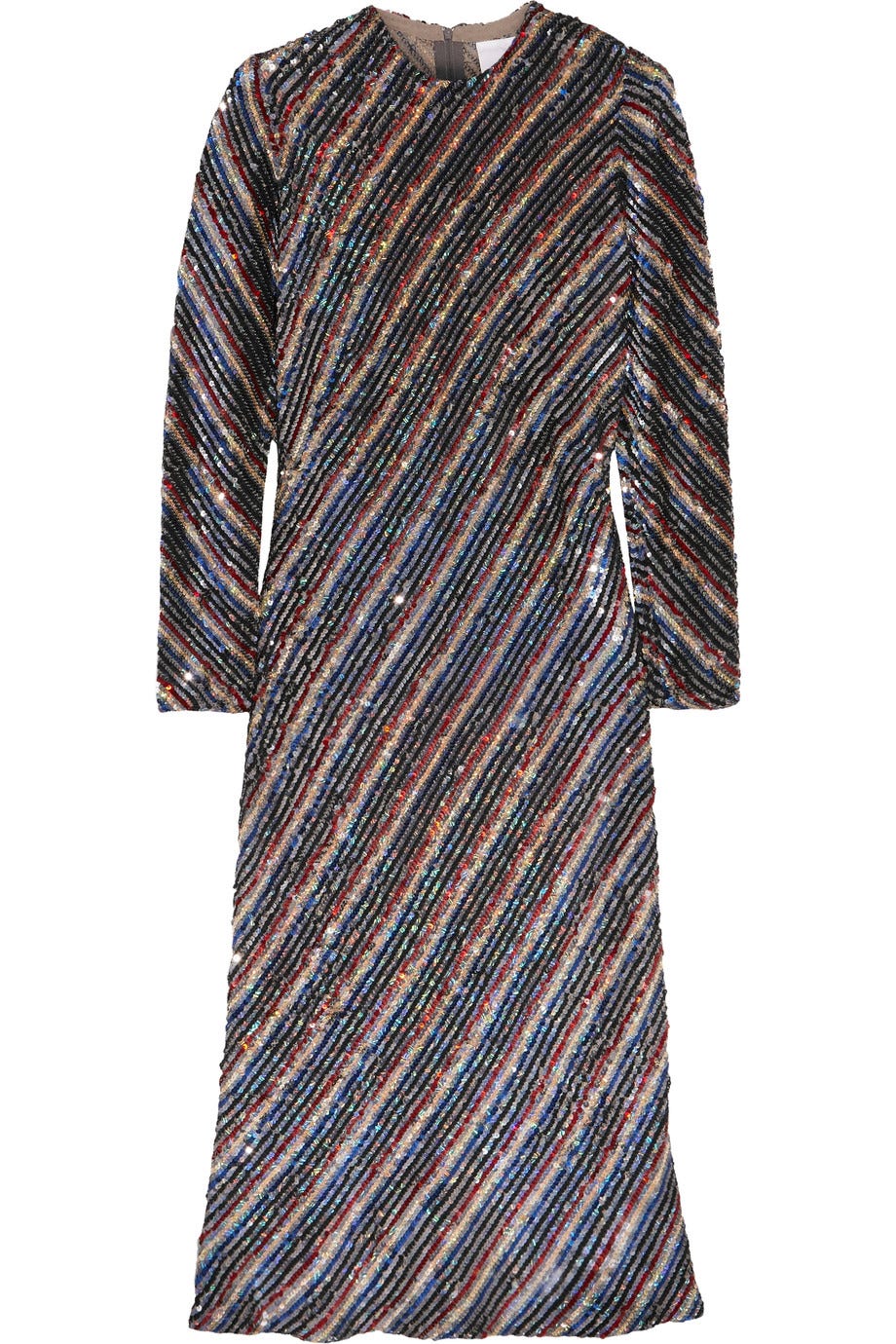 Ashish + Striped Sequined Dress