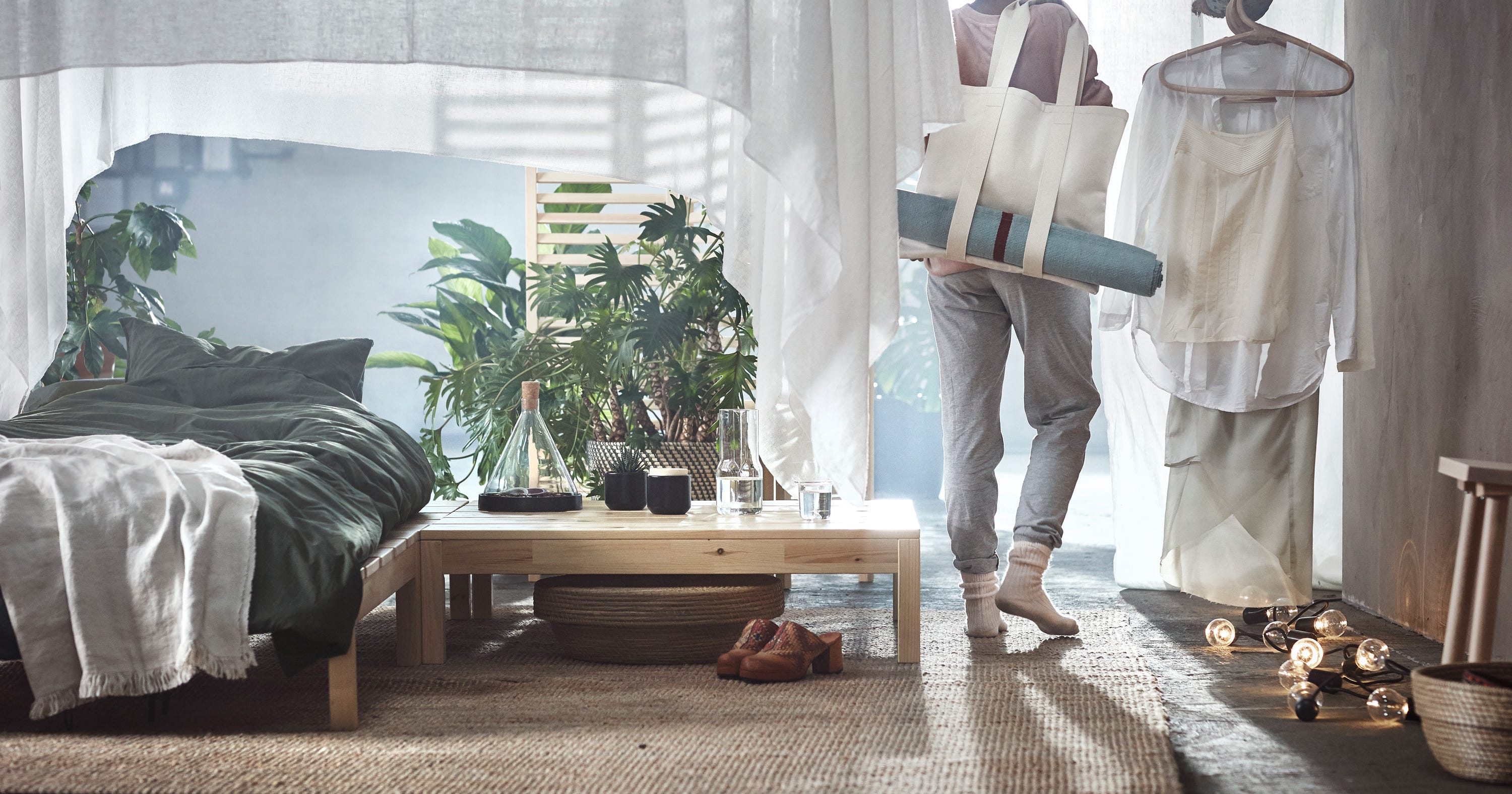 Ikea Wellness Collection HJÄRTELIG Yoga Mat Strap Block