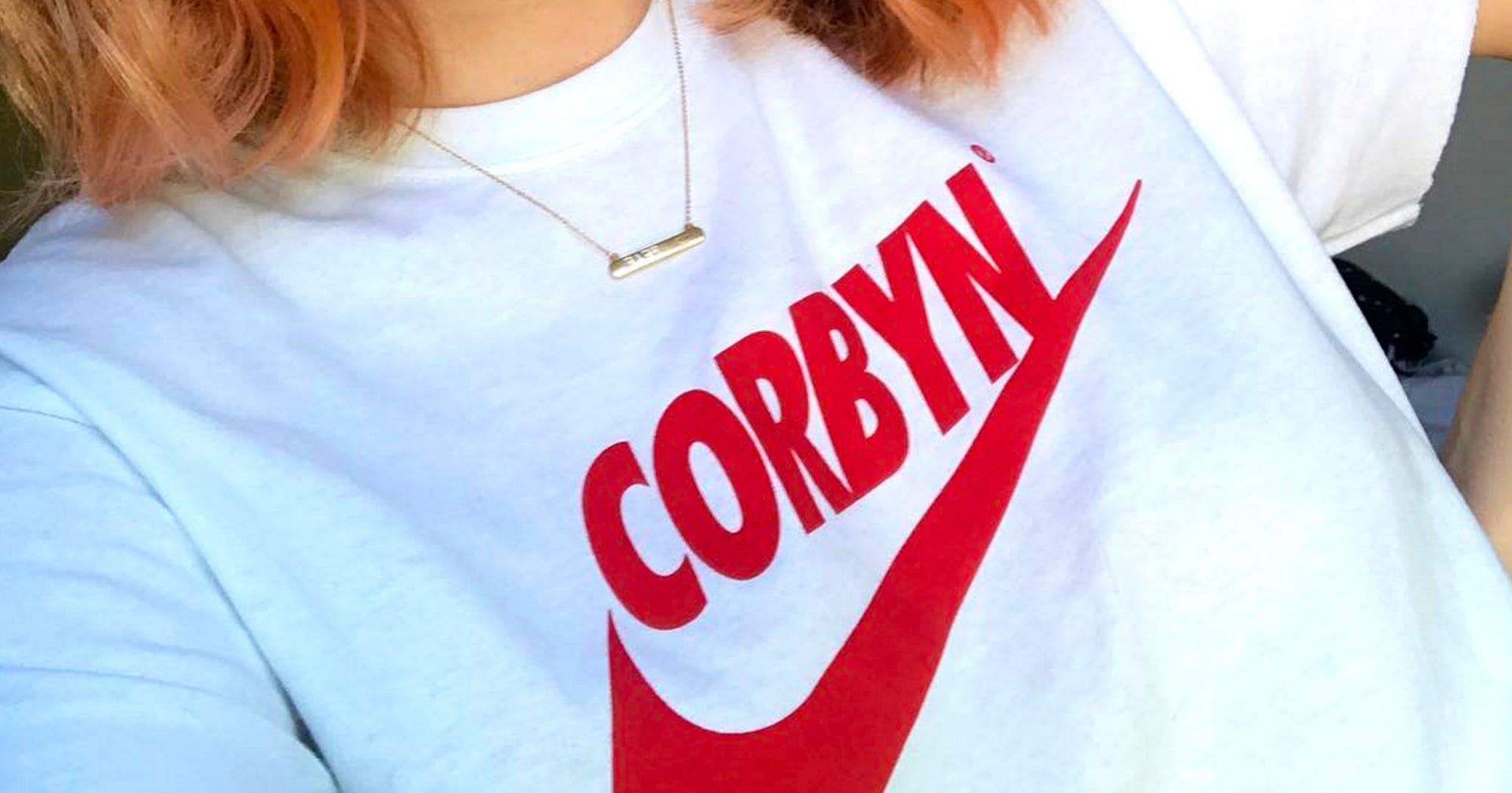 Jeremy Corbyn Nike Tshirt Victoria Albert Museum London