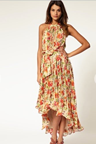 knit halter maxi dress Natori Palms Slinky Knit Halter Maxi Dress