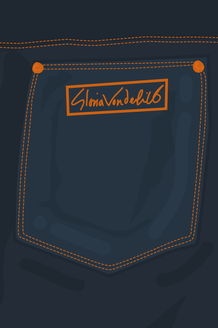 Jeans Denim Back Pocket Embroidery