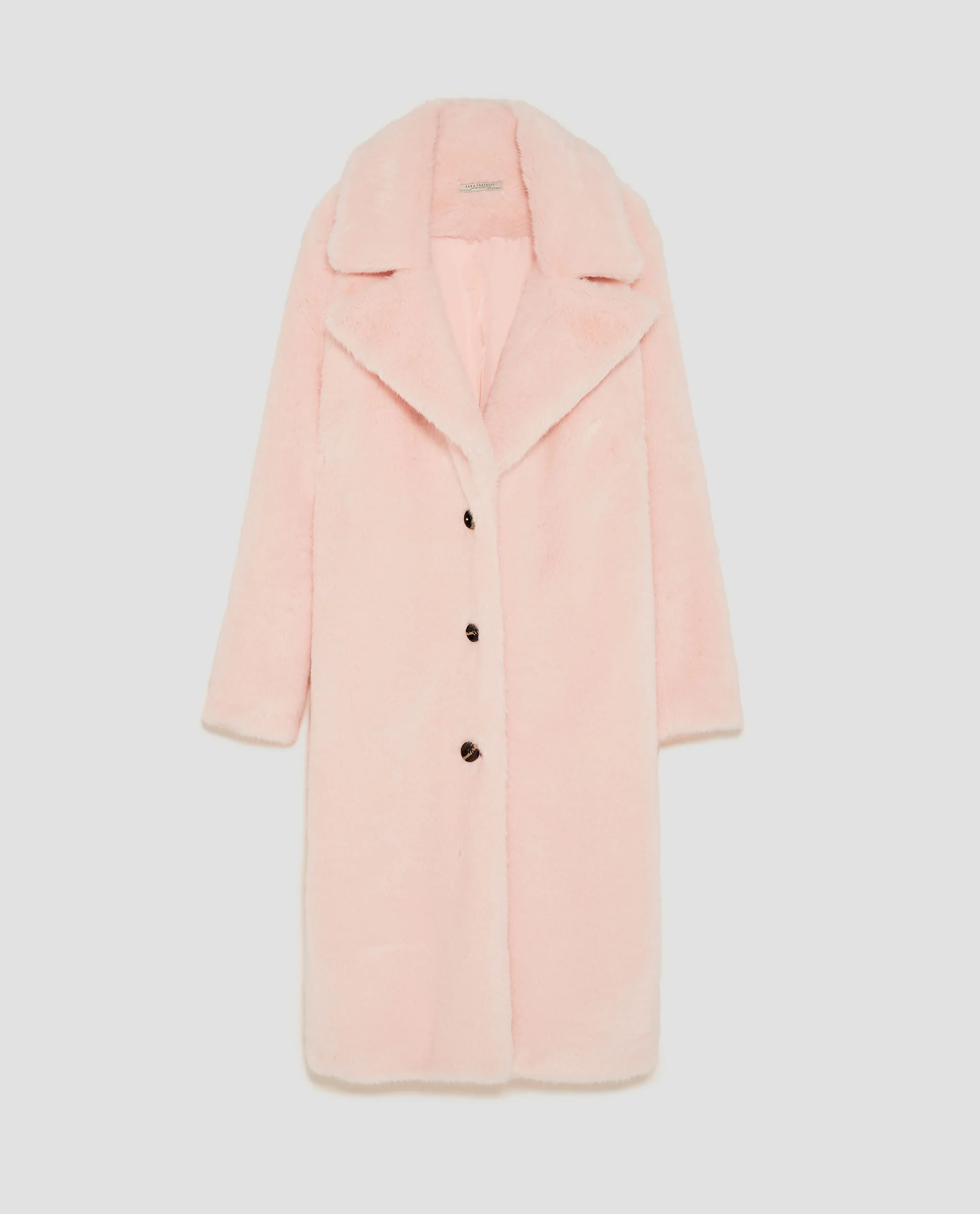 colored faux fur coat zara