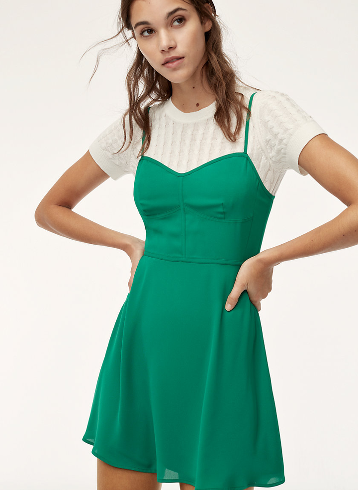 forever 21 green skater dress Forever 21 Women's Green Dress Size M Skater Tiered Sleeveless NWT