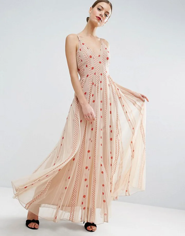 maxi taupe dress Giavana Dark Taupe Maxi Dress - L Size - Women's Dresses