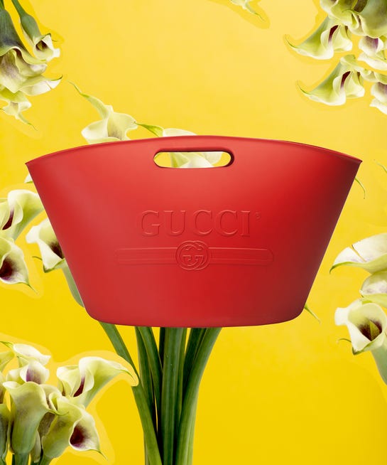 Gucci Best Selling Sold Out Logo Rubber Bucket Tote