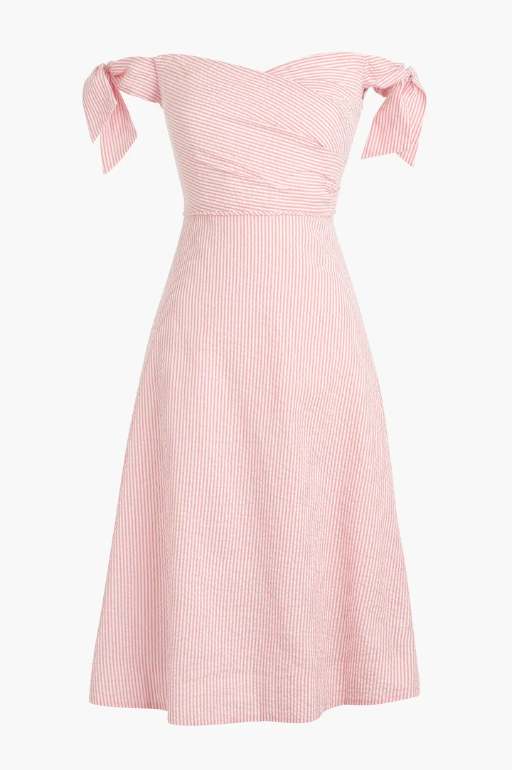 strapless open back dress J Crew Tie-Neck Midi Dress main image 0