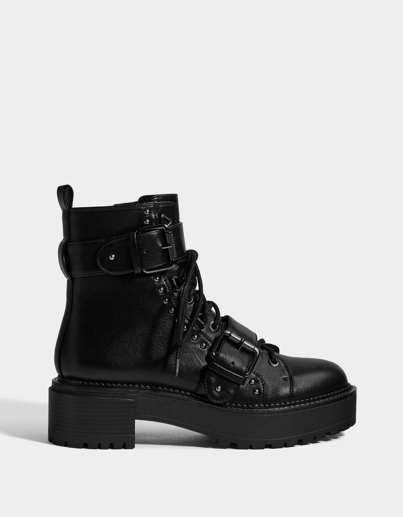 bershka platform ankle boots with track sole