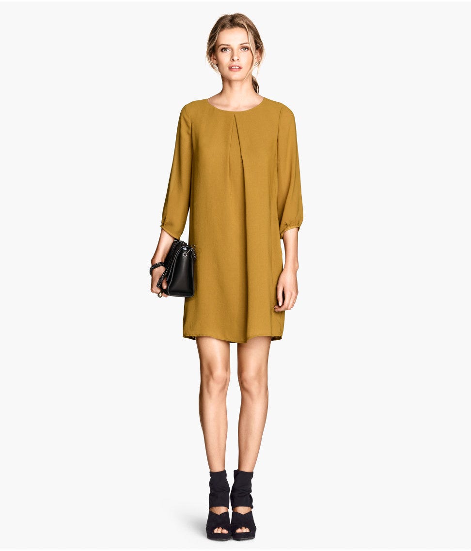 h&m short chiffon dress Ladies - Black/Dotted Asymmetric Chiffon Dress - Size: L
