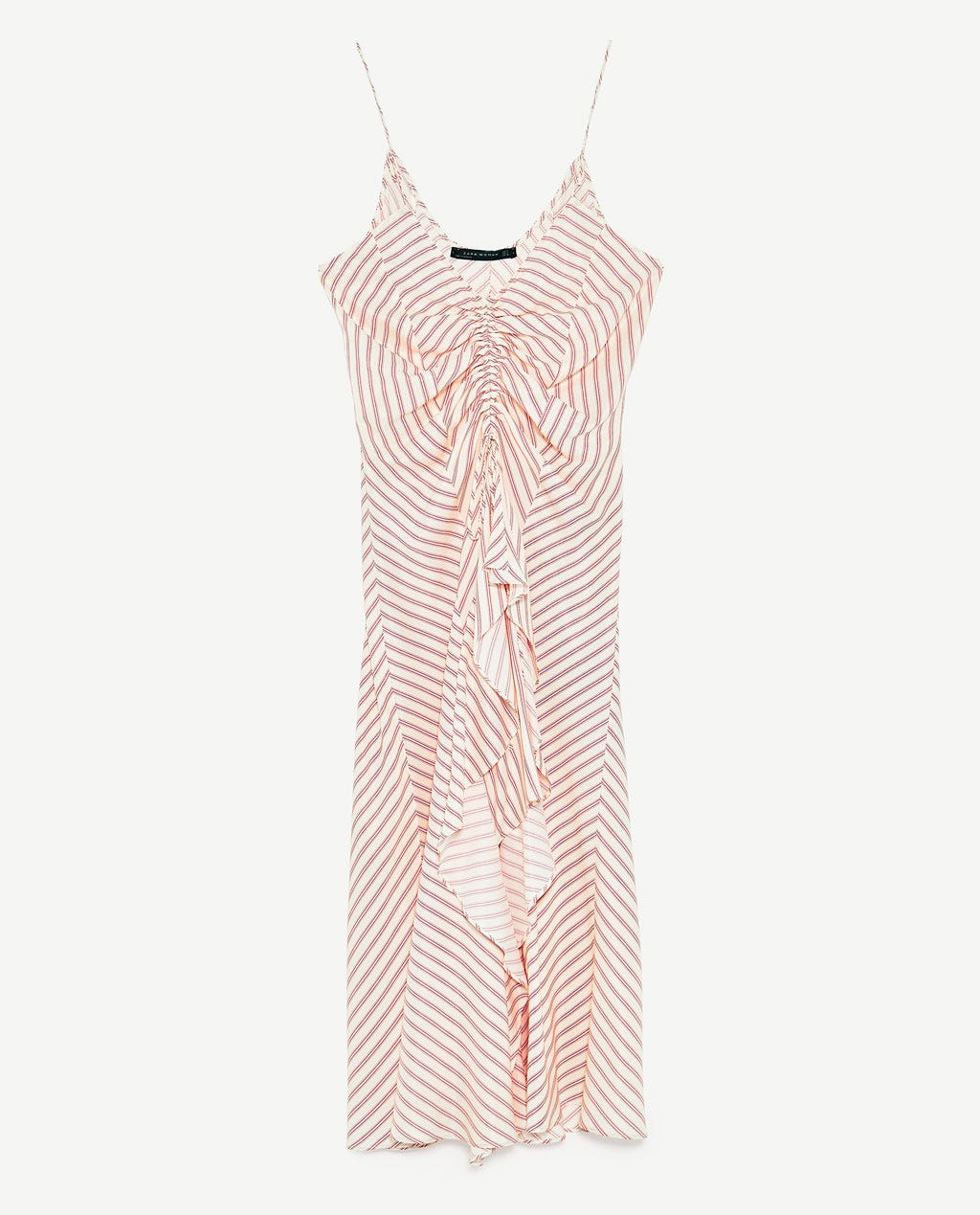 navy blue dress for baby girl ASYMMETRIC STRIPED MIDI DRESS - Multicolored