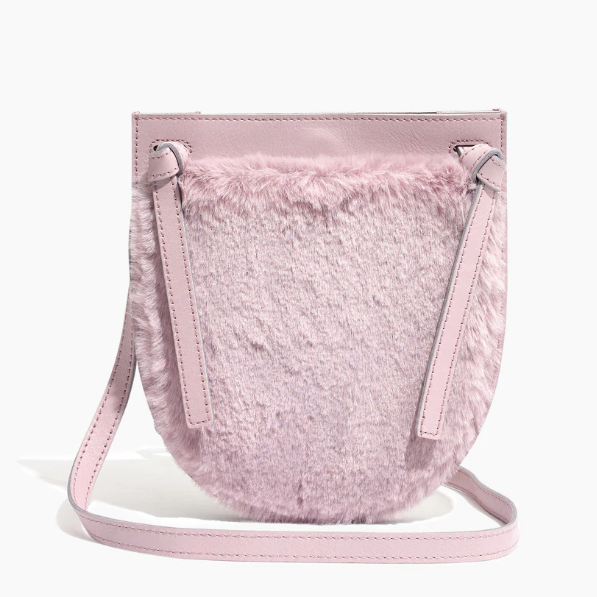 Madewell + The Knot Crossbody Bag in Faux Fur
