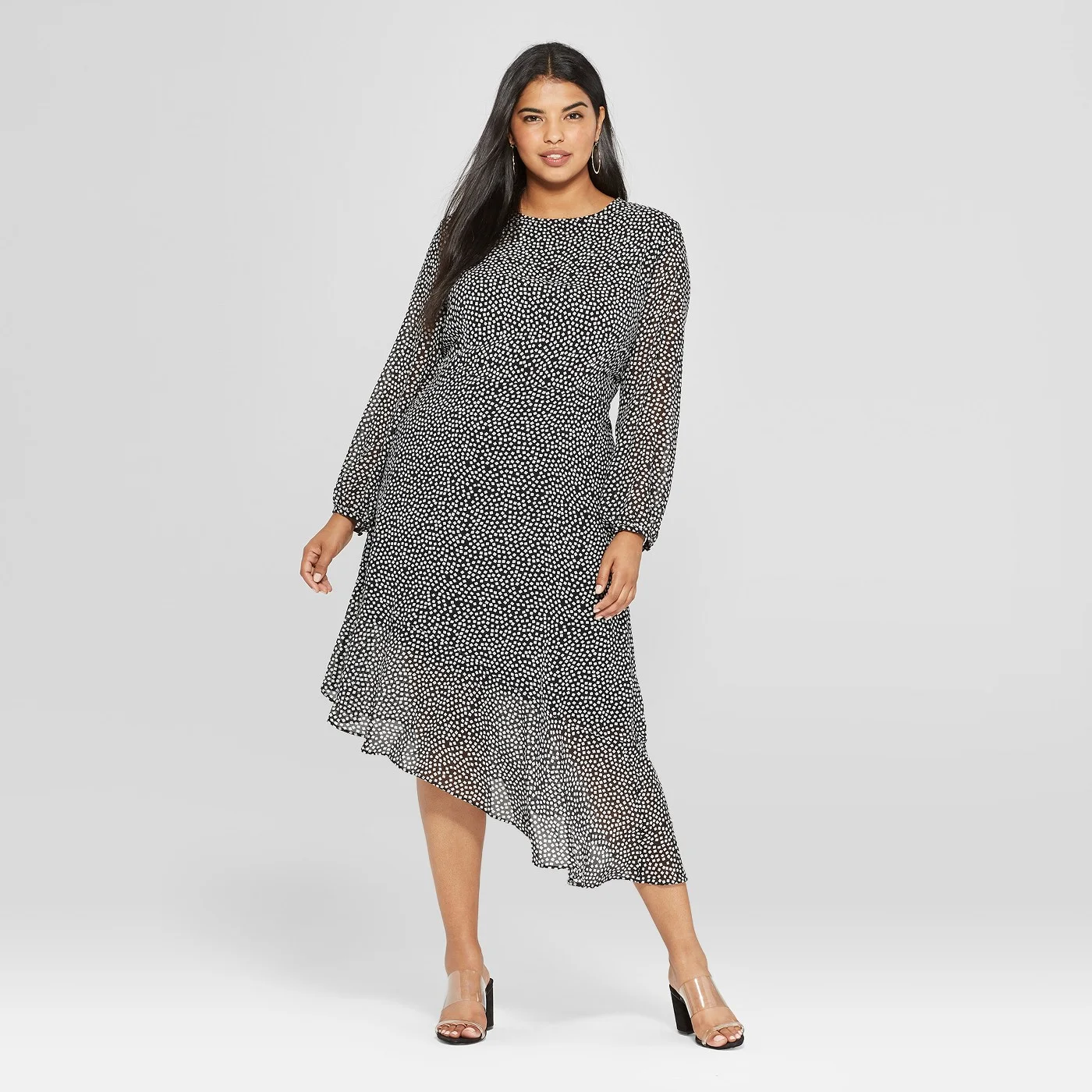 Target x Who What Wear + Long Sleeve Waterfall Hem Dress