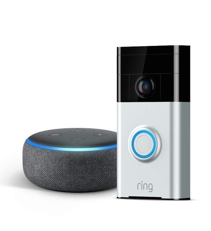 Ring + Video Doorbell with Echo Dot on sale for 69.99