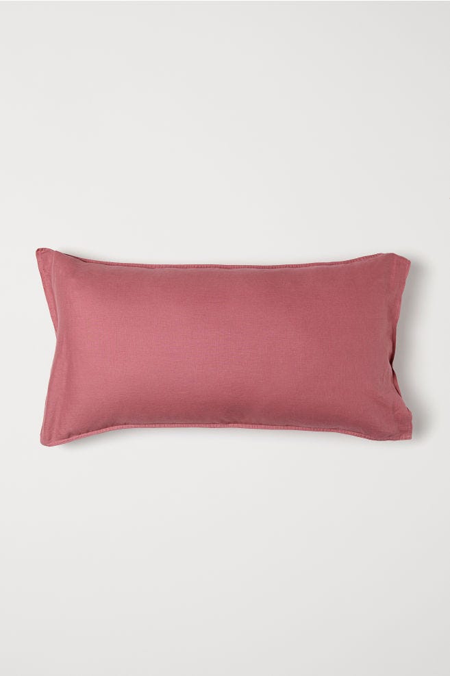 H&M + Washed Linen Pillowcase