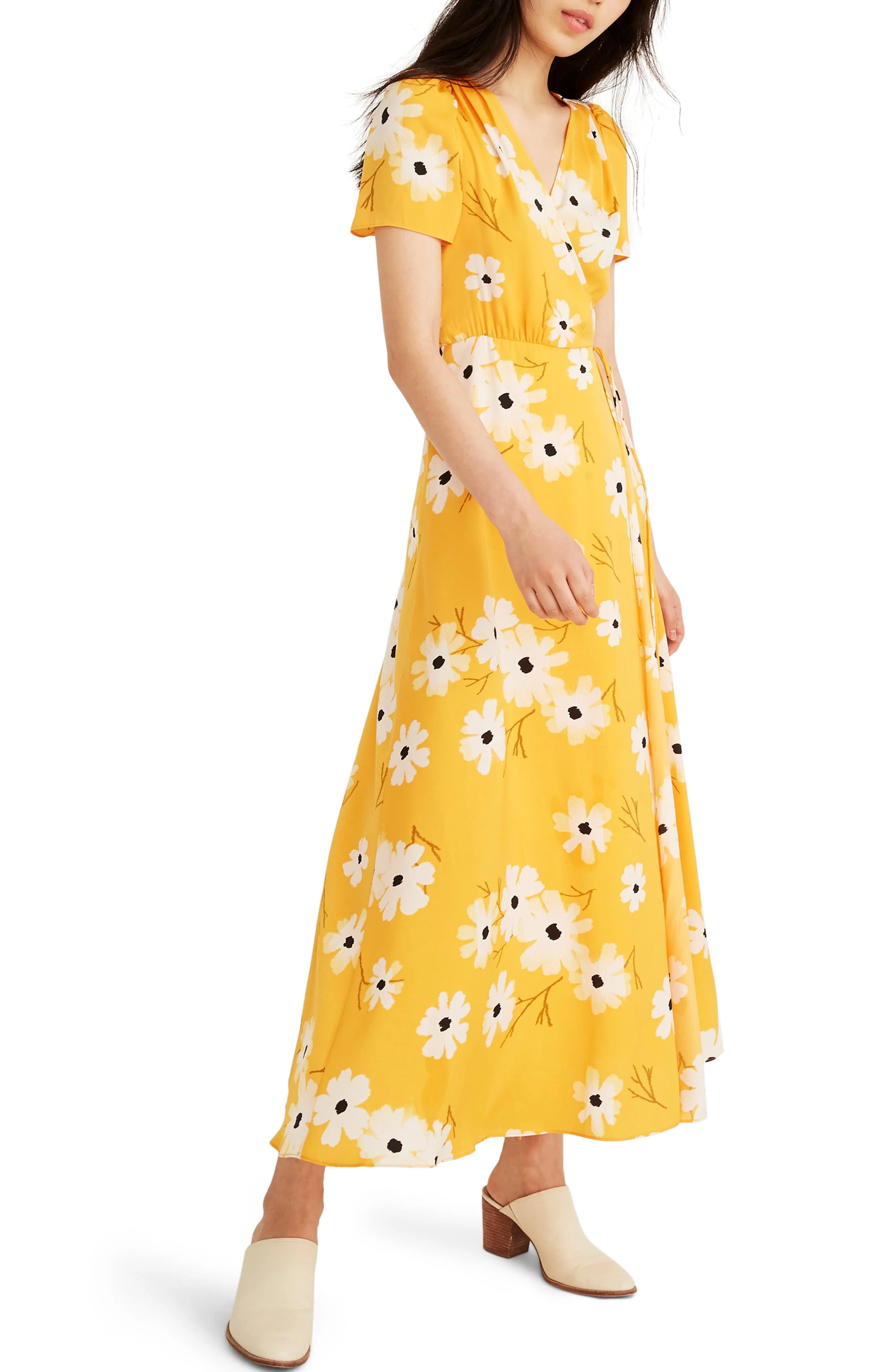 madewell floral wrap dress