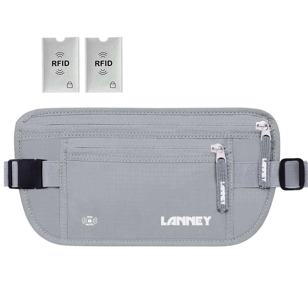 Lanney + Wallet & Passport Holder Travel Belt With RFID Blocking