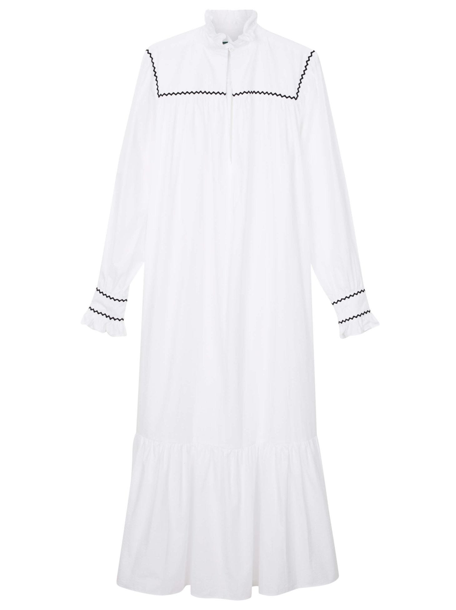 Alexa Chung + Ruffle Collar Peasant Dress