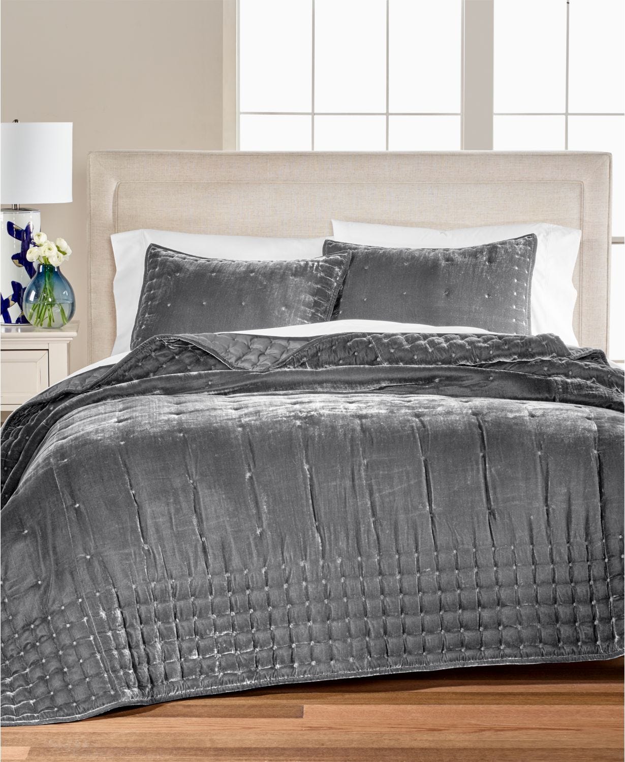 Martha Stewart + Tufted Velvet Twin Quilt