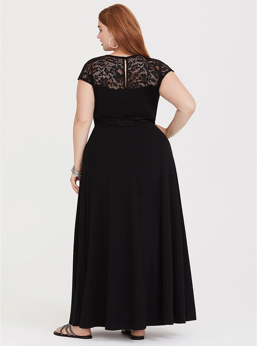 Torrid + Black Illusion Jersey Maxi Dress