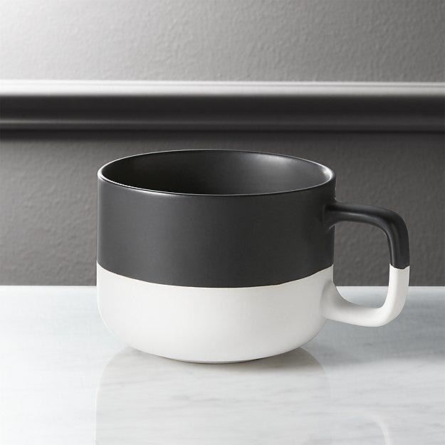 CB2 + Black Dip Coffee Mug