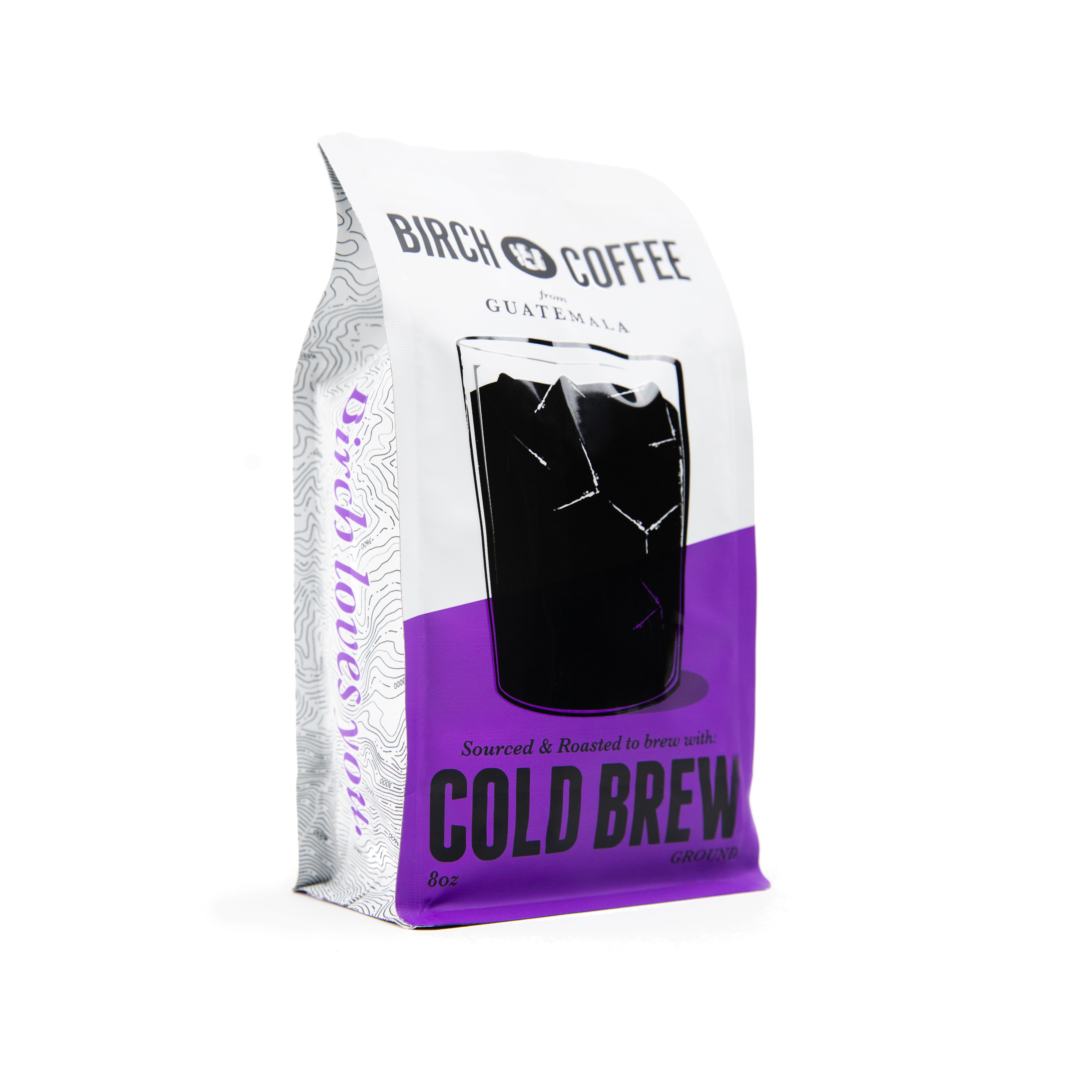 Birch Coffee + Coffee Cold Brew Ground Coffee, Dark Roast, 8 Oz