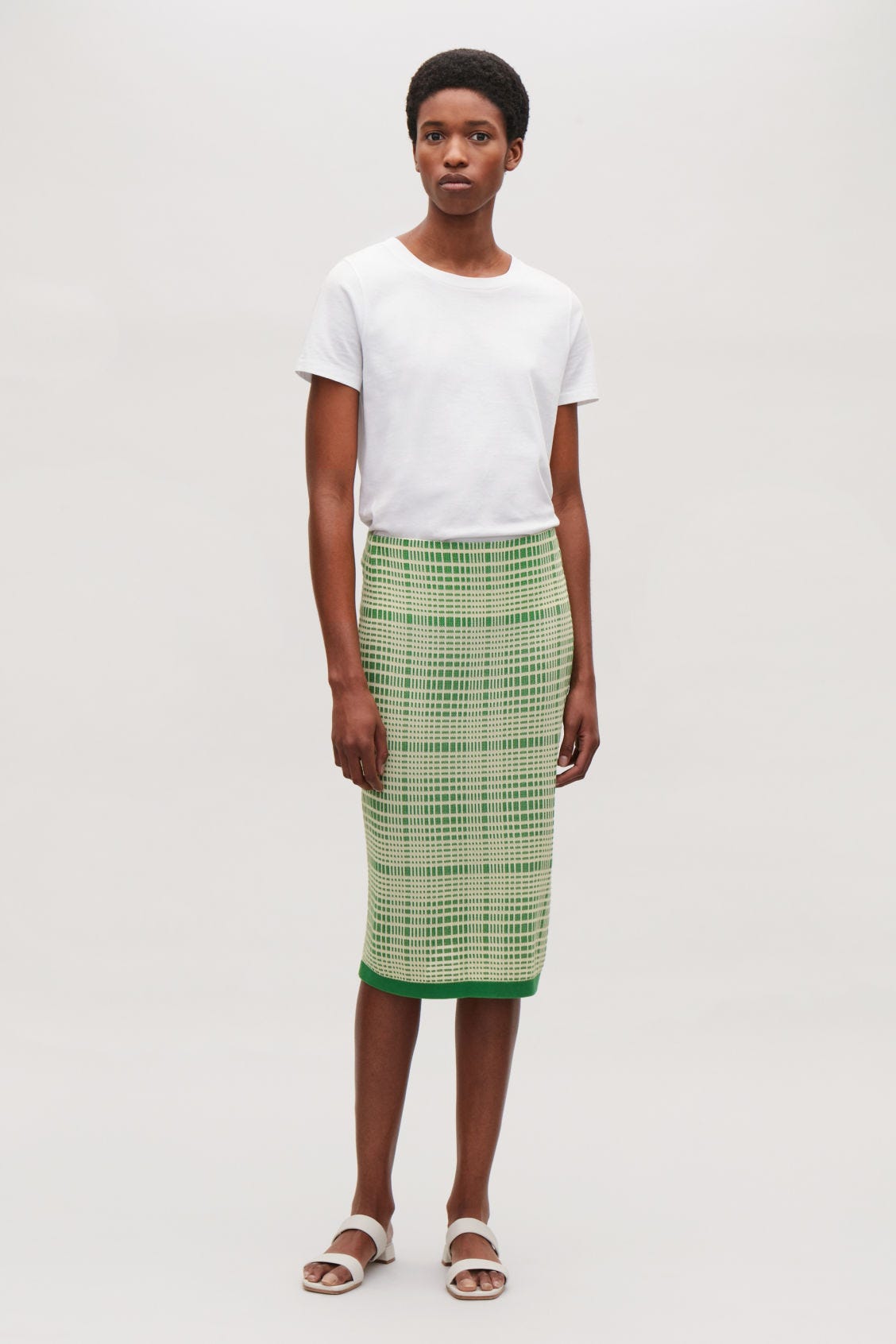 Plaid Jacquard Knit Skirt