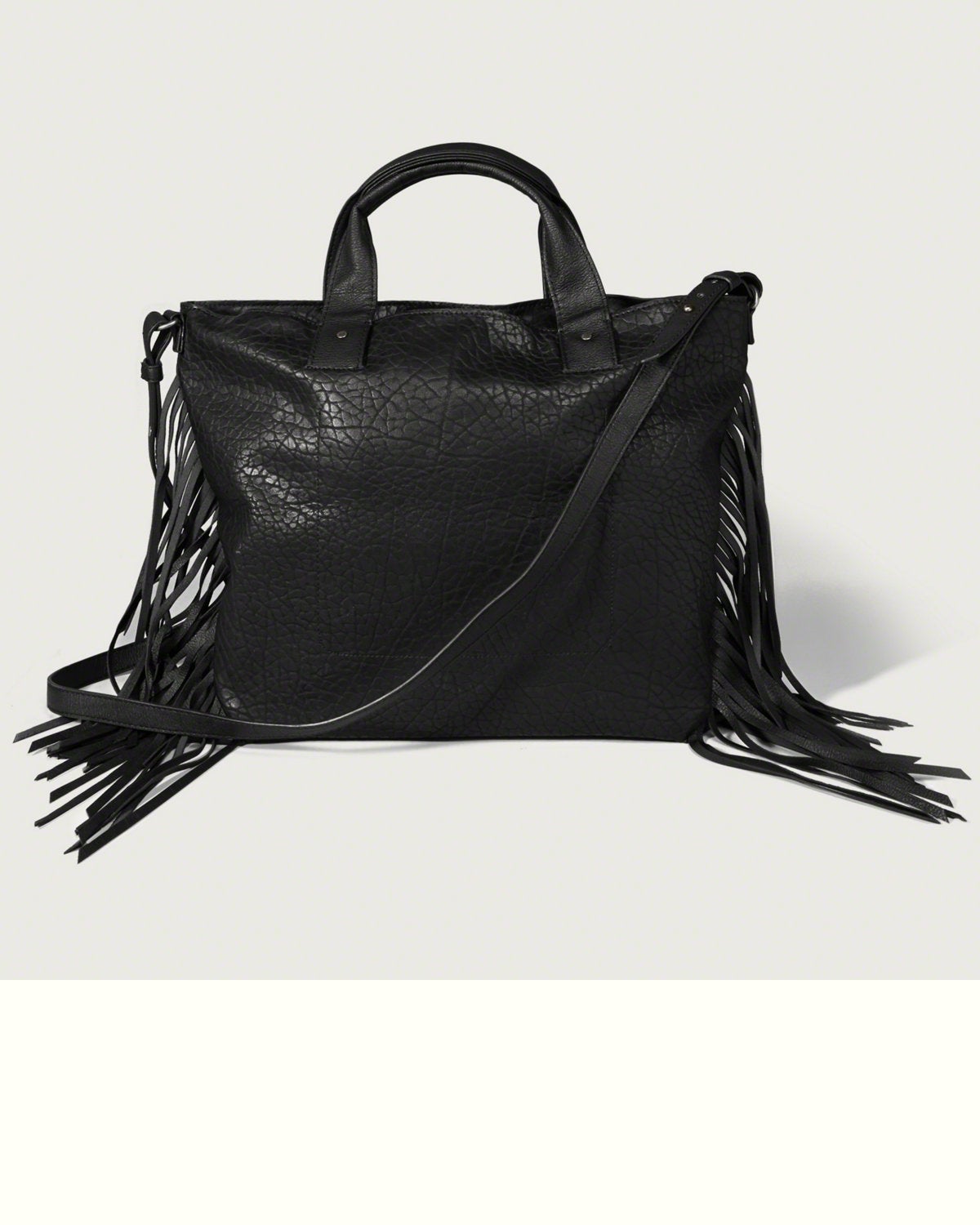 Abercrombie & Fitch + Faux Leather Fringe Tote